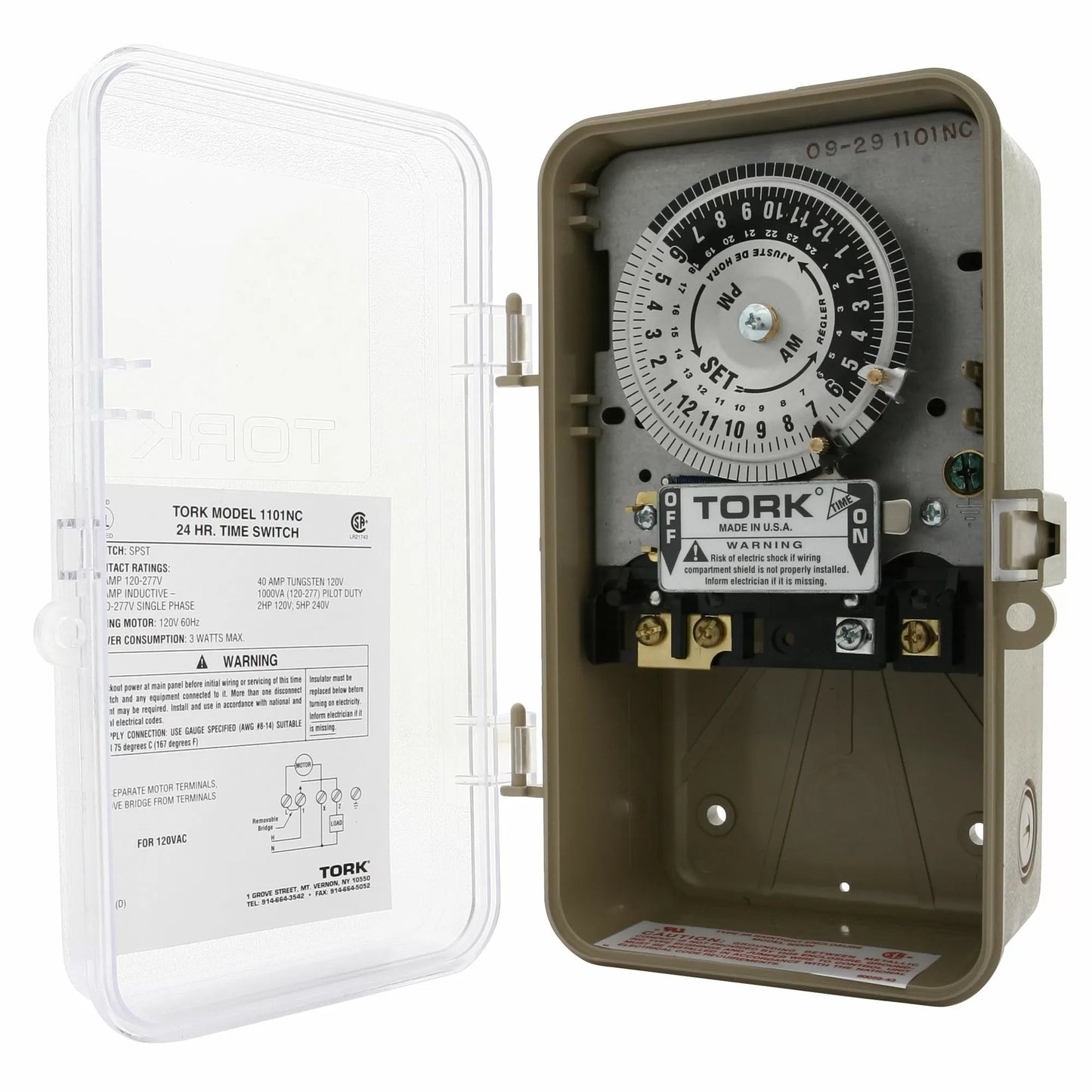 NSI TORK® 24-Hour Timer, 120 Volt/2 HP