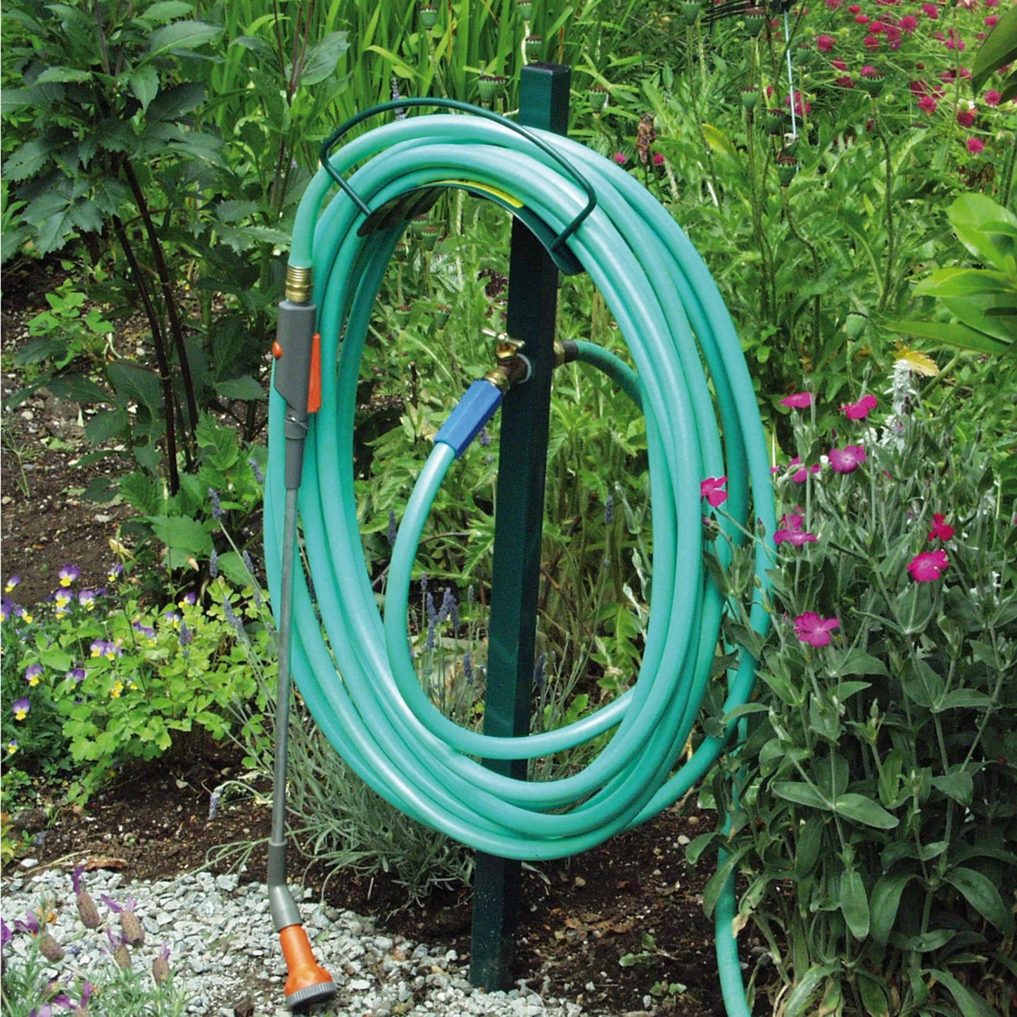 Yard Butler™ Free Standing Hose Hanger with Faucet