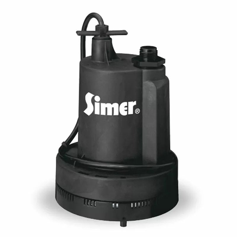 Simer® 1/4 HP Submersible Thermoplastic Utility Pump