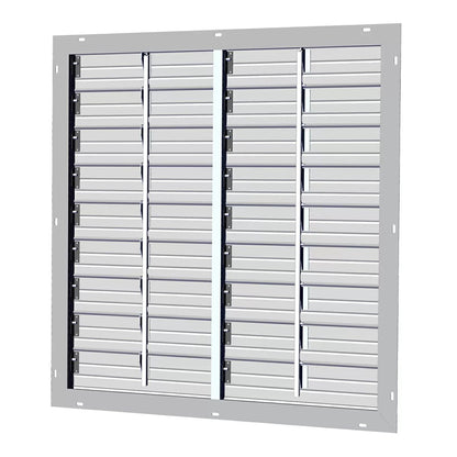 J&D Manufacturing Aluminum Intake Shutter Only  Double Panel