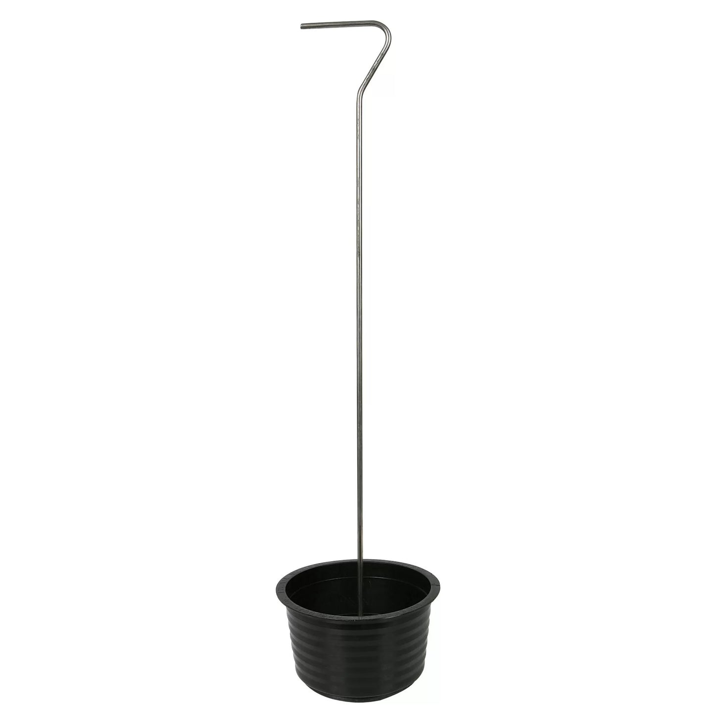 Cup-Style Black Gutter Plug With Stainless Steel Handle - 6"