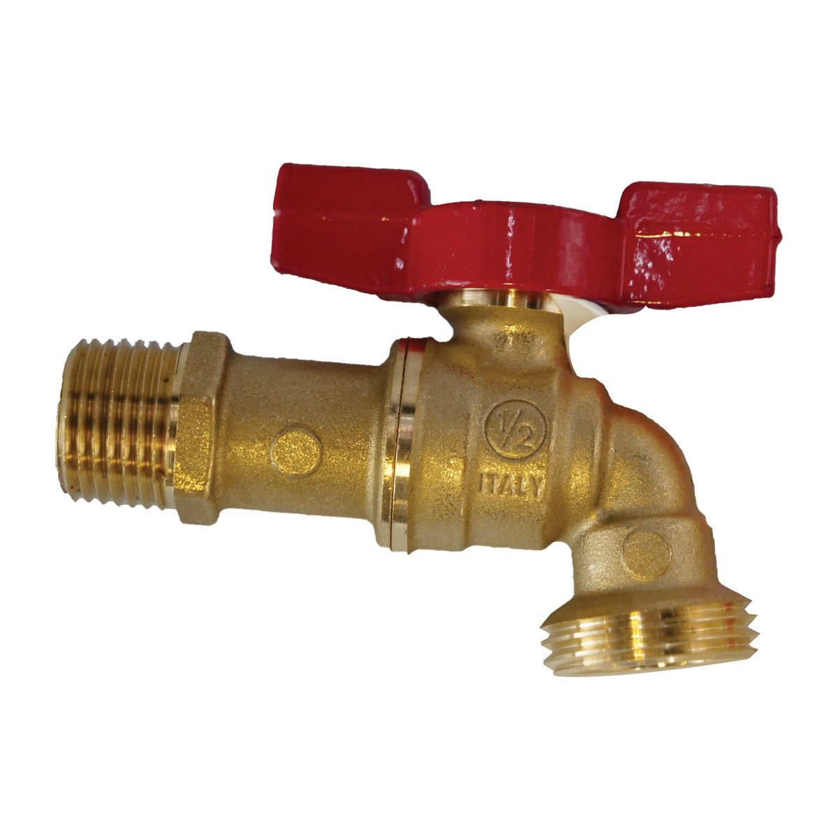 Brass Ball Valve - Compact 1/2" MPT x 3/4" MGHT