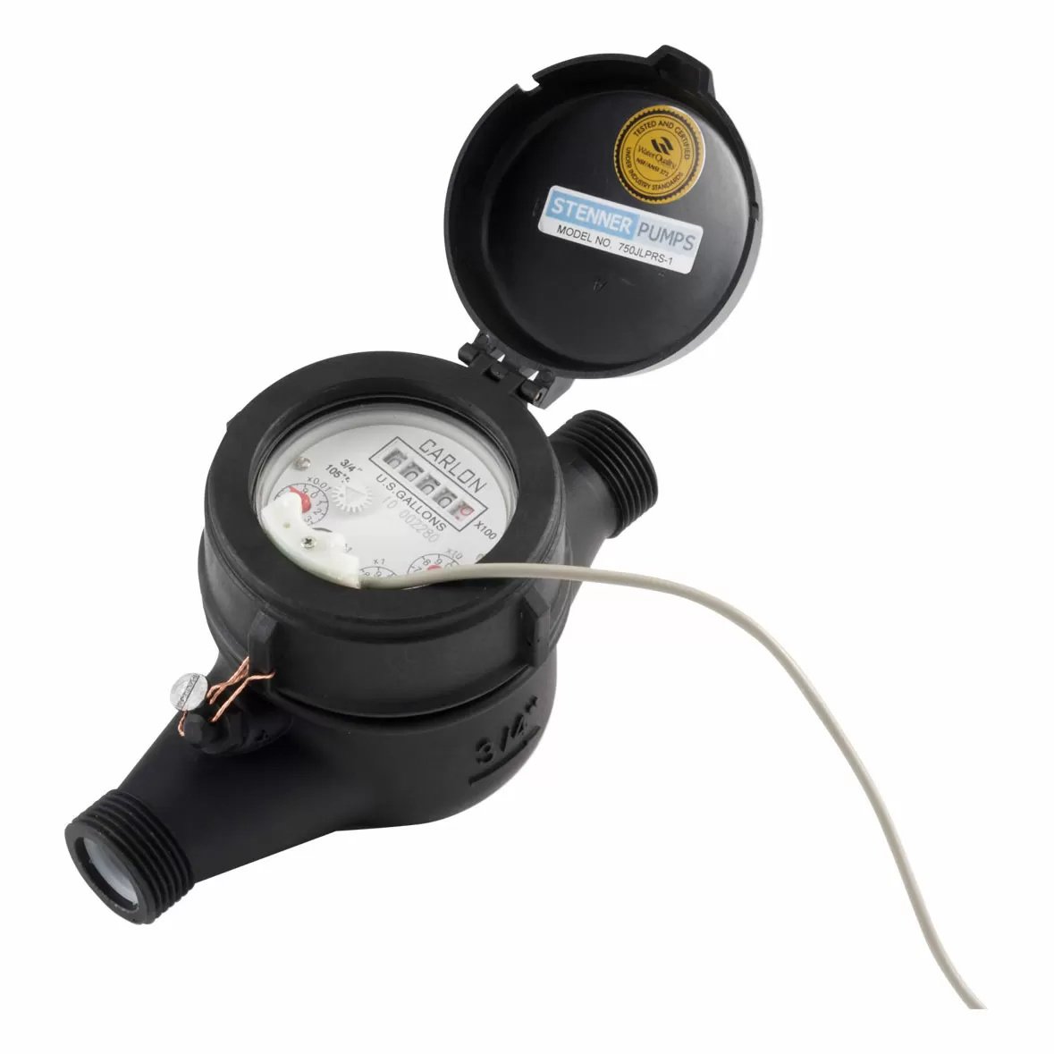 Stenner Pumps Plastic 1 1/2", 1 PPG Water Meter