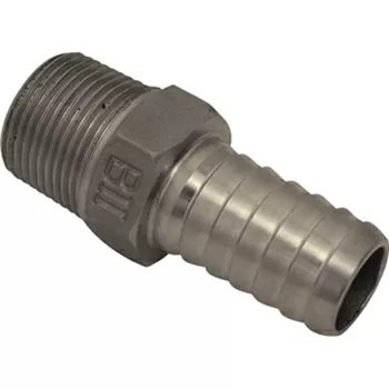 Stainless Steel Braided Hose Adapter - 1/2" MPT x 1/4"