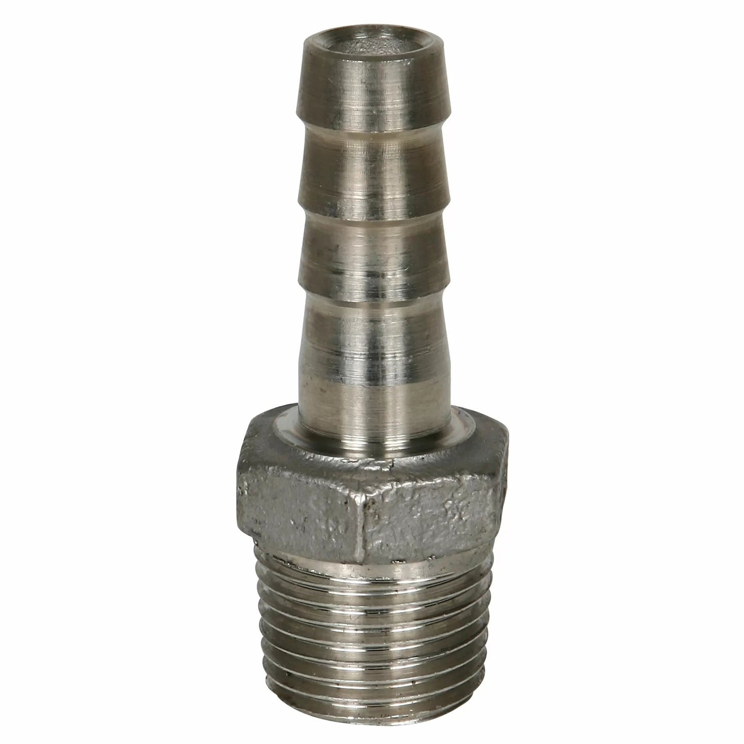 1/2" MPT x 1/2" HB Braided Hose Adapter - Stainless Steel