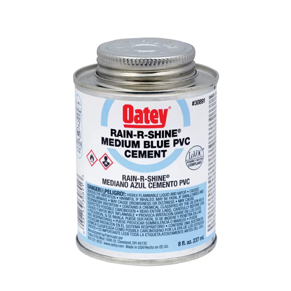 Oatey® Rain-R-Shine® Blue PVC Cement - 8 oz