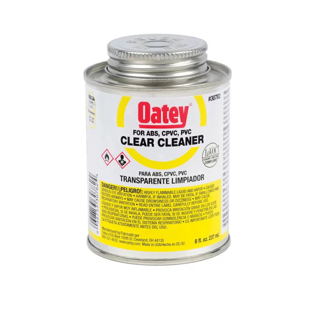 Oatey® Clear PVC Cleaner - 8 oz.