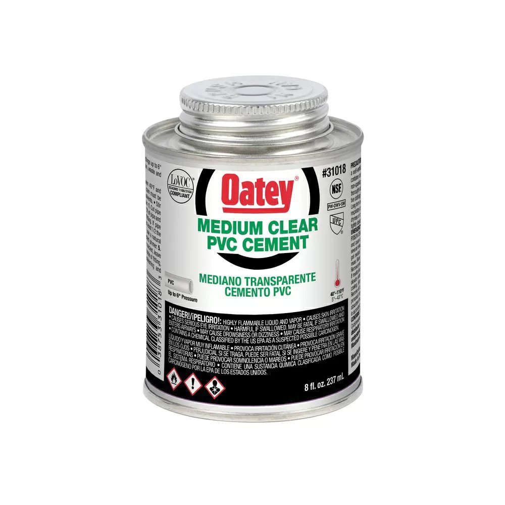 Oatey® Medium Clear PVC Cement - 8 oz