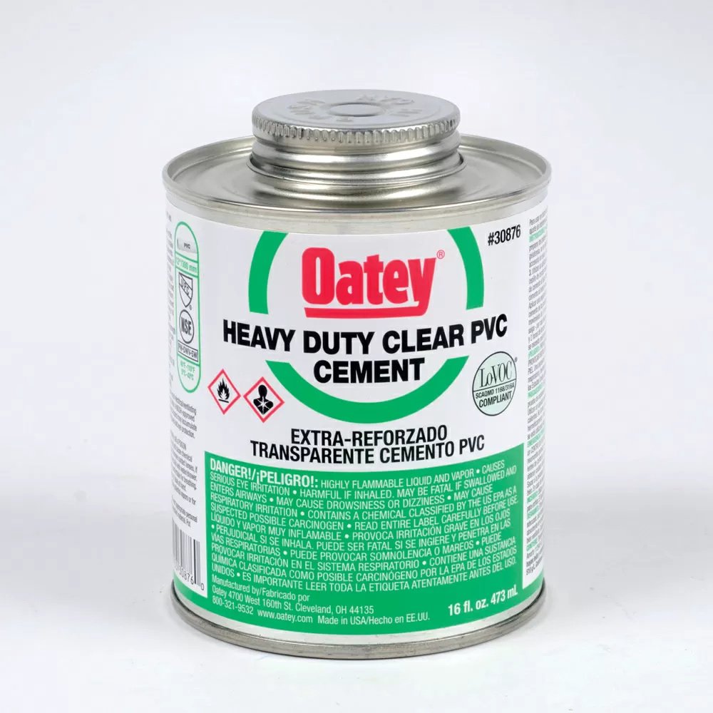 Oatey® Heavy-Duty PVC Clear Cement - 16 oz