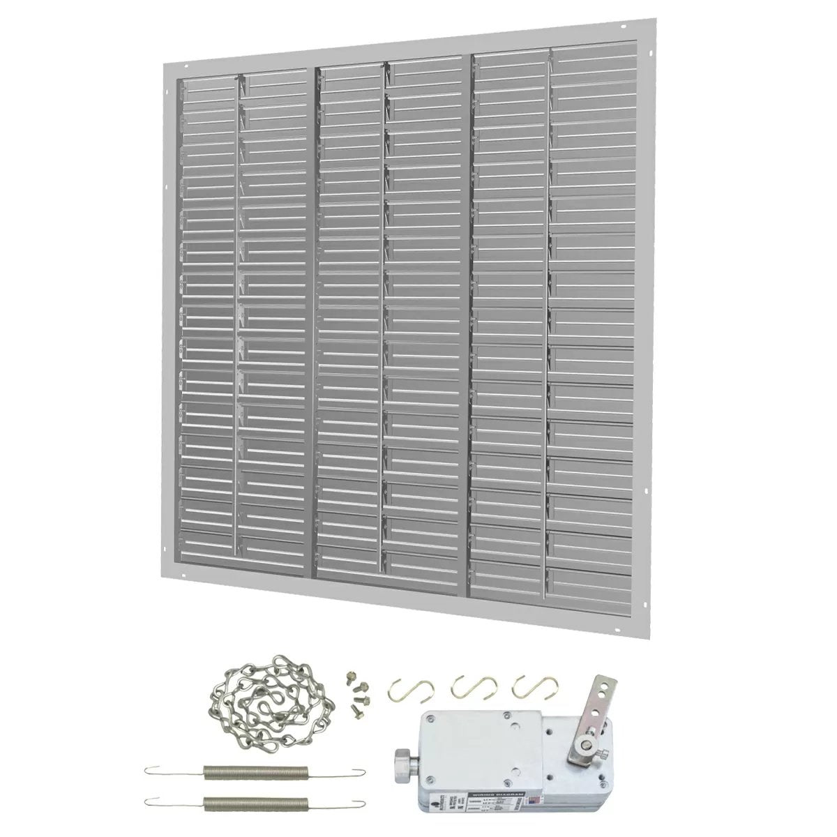 J&D Manufacturing Aluminum Intake Power Shutter with Motorized Kit - 75"