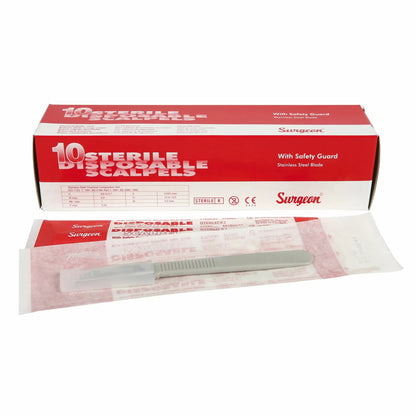 Sterile Disposable Scalpel - #12 Hook Blade Kit -10/Box