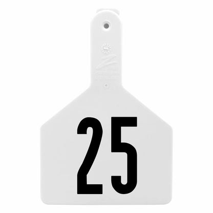 Z Tags® Numbered Long-Neck Calf Ear Tag - No-Snag Tags® - 25/Bag