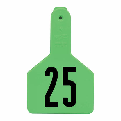 Z Tags® Numbered Long-Neck Calf Ear Tag - No-Snag Tags® - 25/Bag