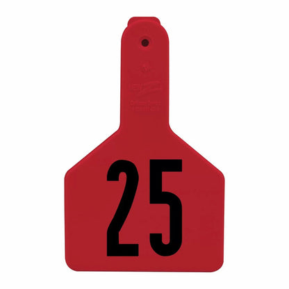 Z Tags® Numbered Long-Neck Calf Ear Tag - No-Snag Tags® - 25/Bag