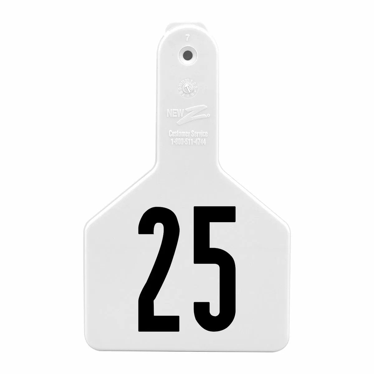 Z Tags® Numbered Long-Neck Calf Ear Tag - No-Snag Tags® - 25/Bag