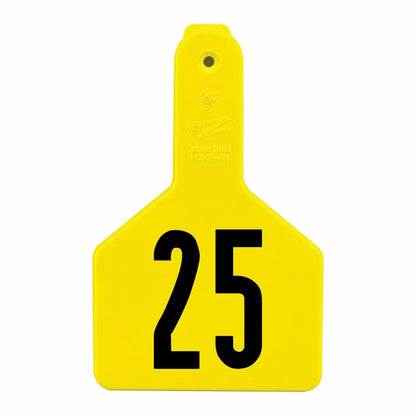 Z Tags® Numbered Long-Neck Calf Ear Tag - No-Snag Tags® - 25/Bag