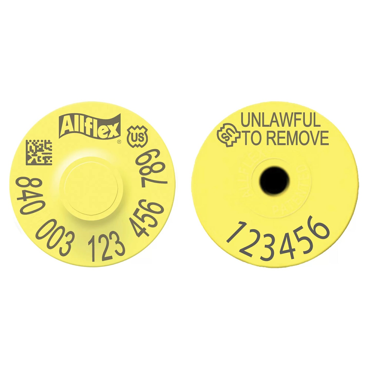 Allflex® 840 Global Small Round Swine Premise ID Printed Ear Tags