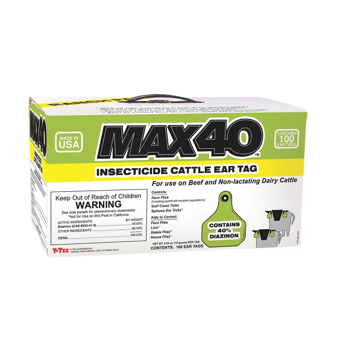 YTex® Max40™ Insecticide Tags w/Buttons