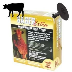 Merck Saber® Extra Insecticide Cattle Ear Tags - 20 Pack