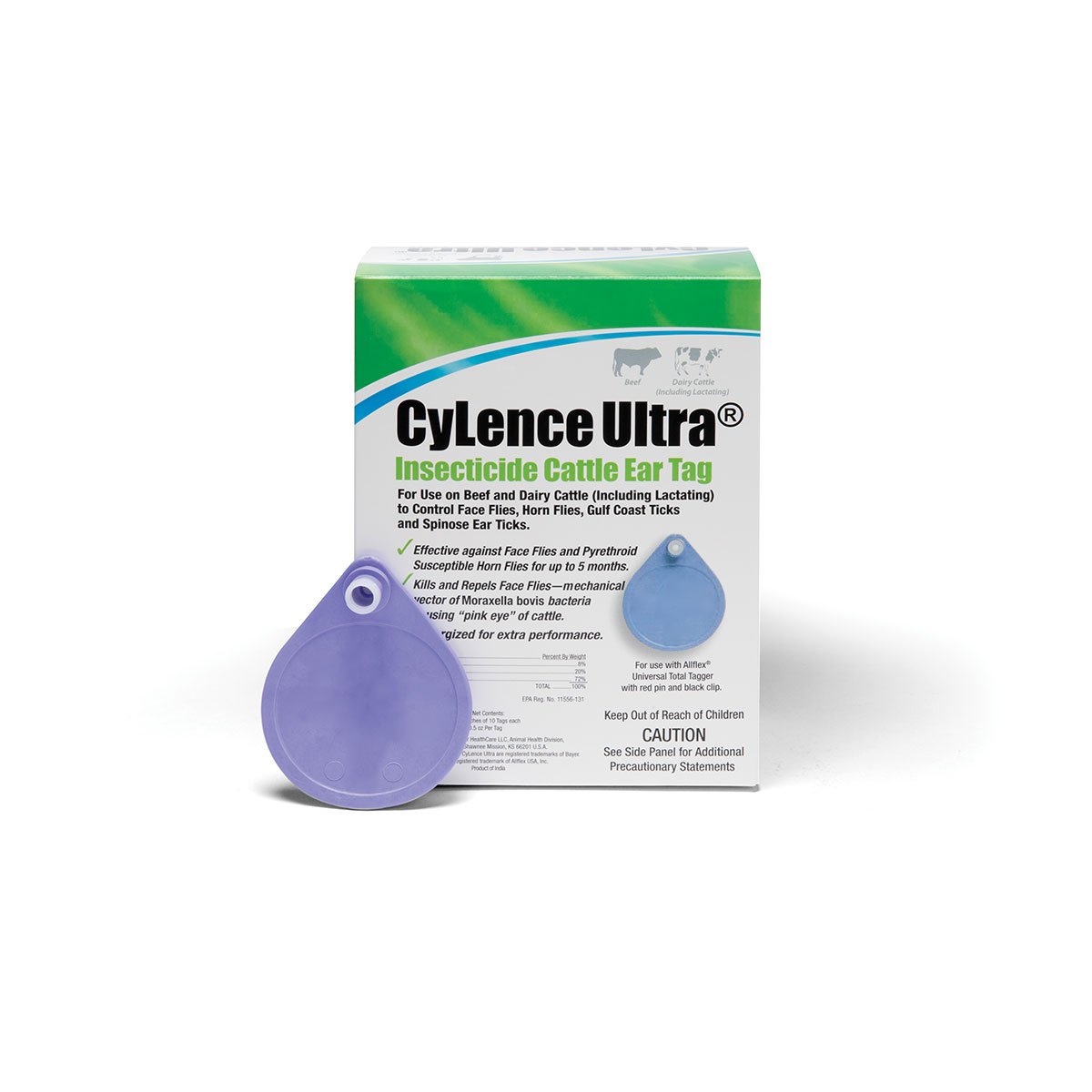 Elanco™ CyLence Ultra® Insecticide Cattle Ear Tags - 20/Box