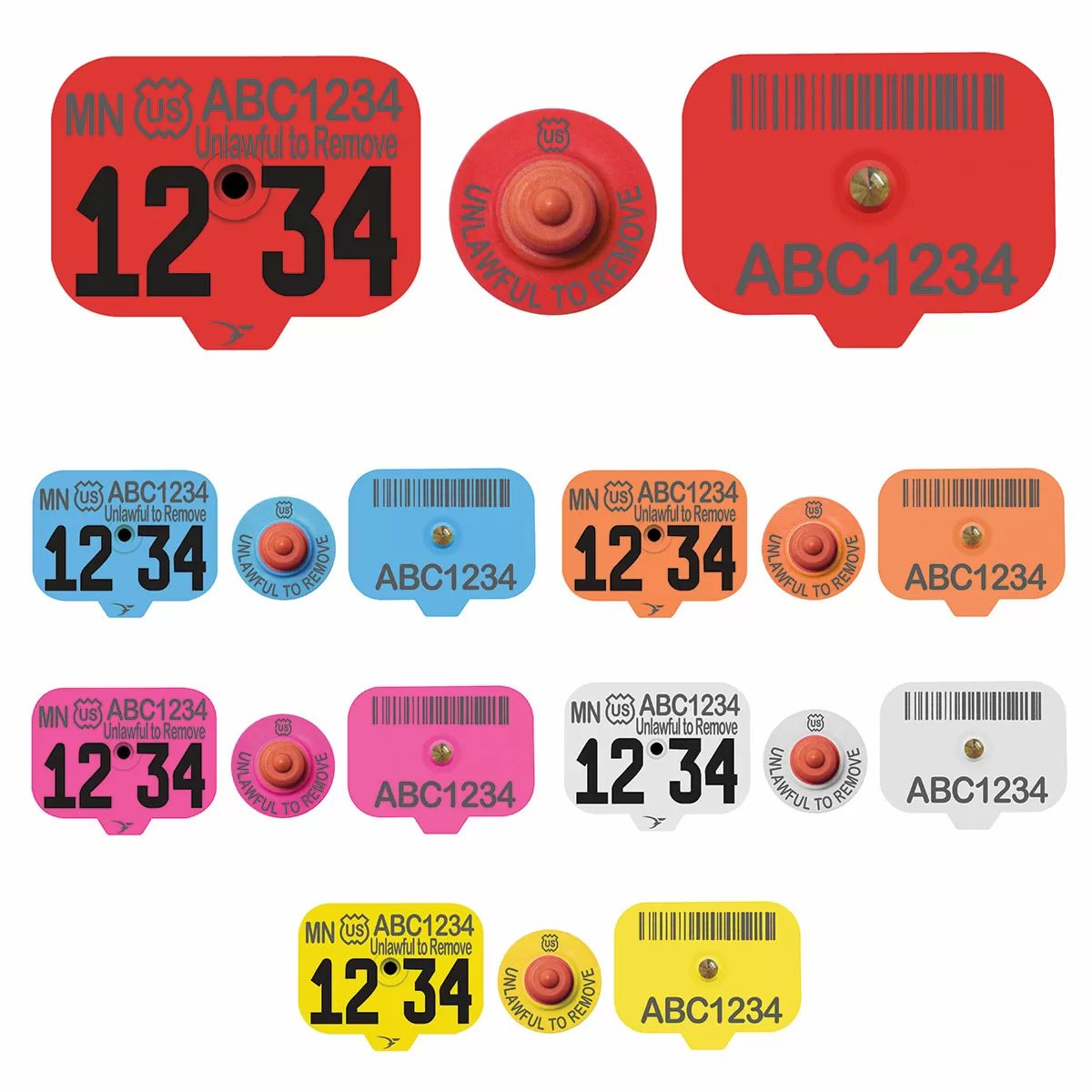 Destron Fearing™ USDA Swine Premise ID PIN Ear Tags - 25/Bag