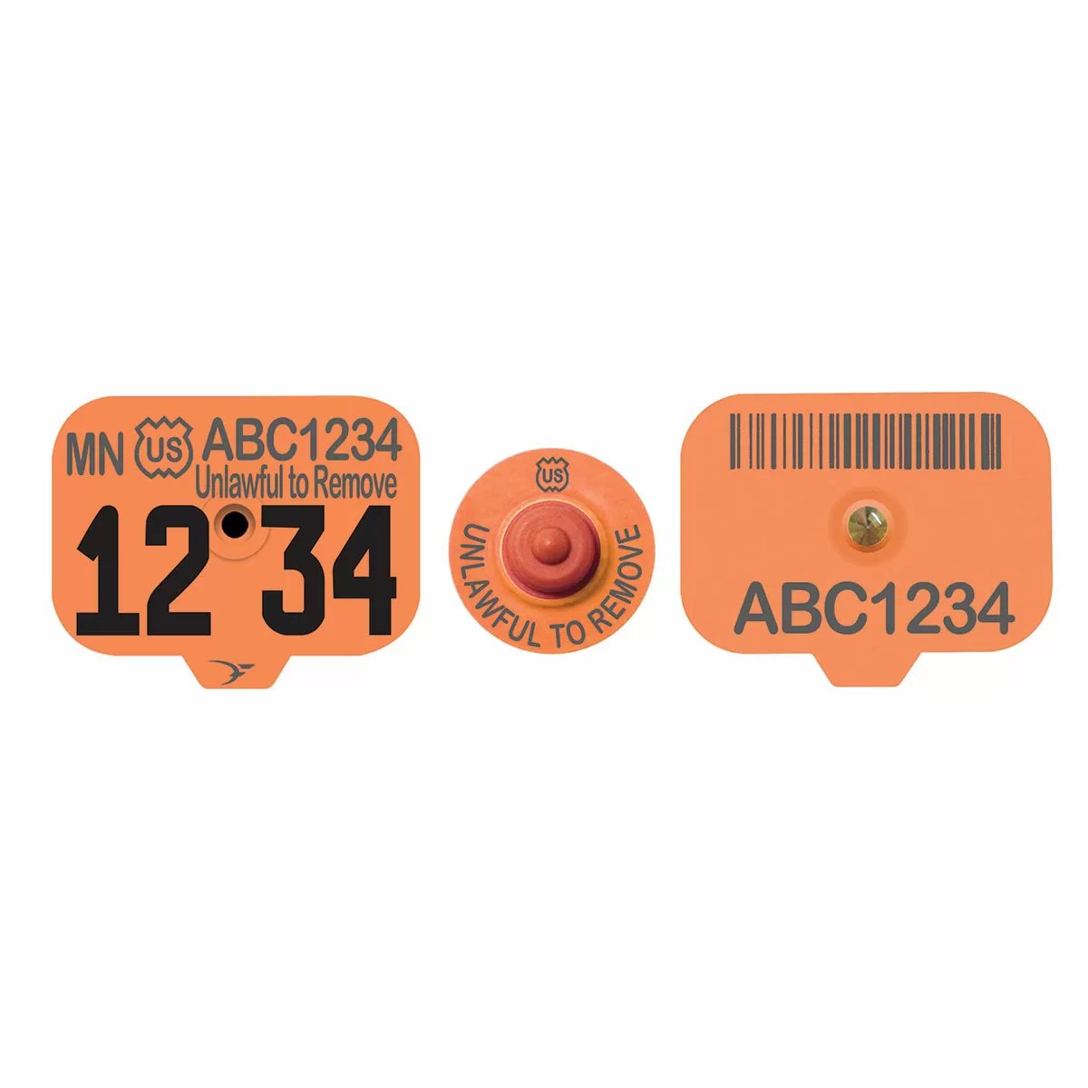 Destron Fearing™ USDA Swine Premise ID PIN Ear Tags - 25/Bag