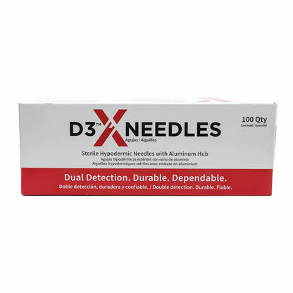 Ideal® D3™X Detectable 14 Gauge x 1.5" Needles - 100/Box