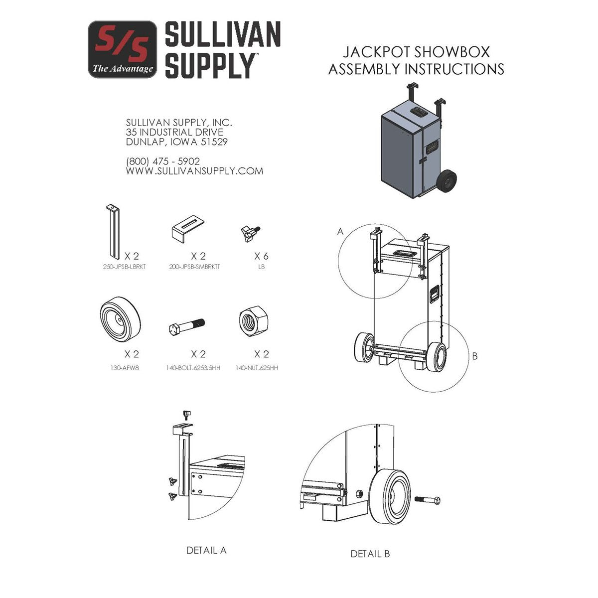 Sullivan Supply® Jackpot Showbox