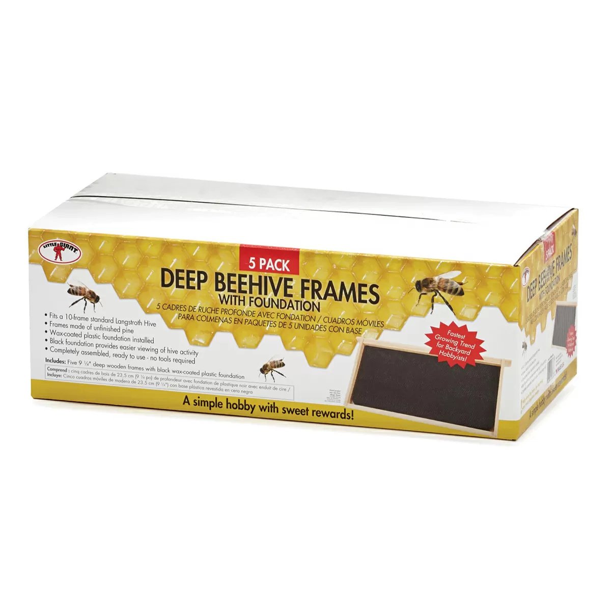 Little Giant® Beehive Deep Frames - 5 Pack