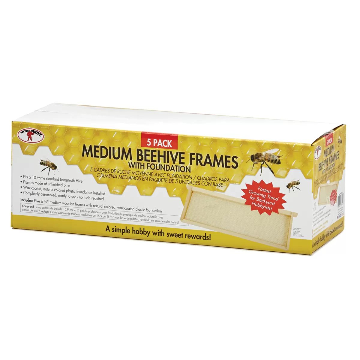 Little Giant® 5-Pack Medium Hive Frame