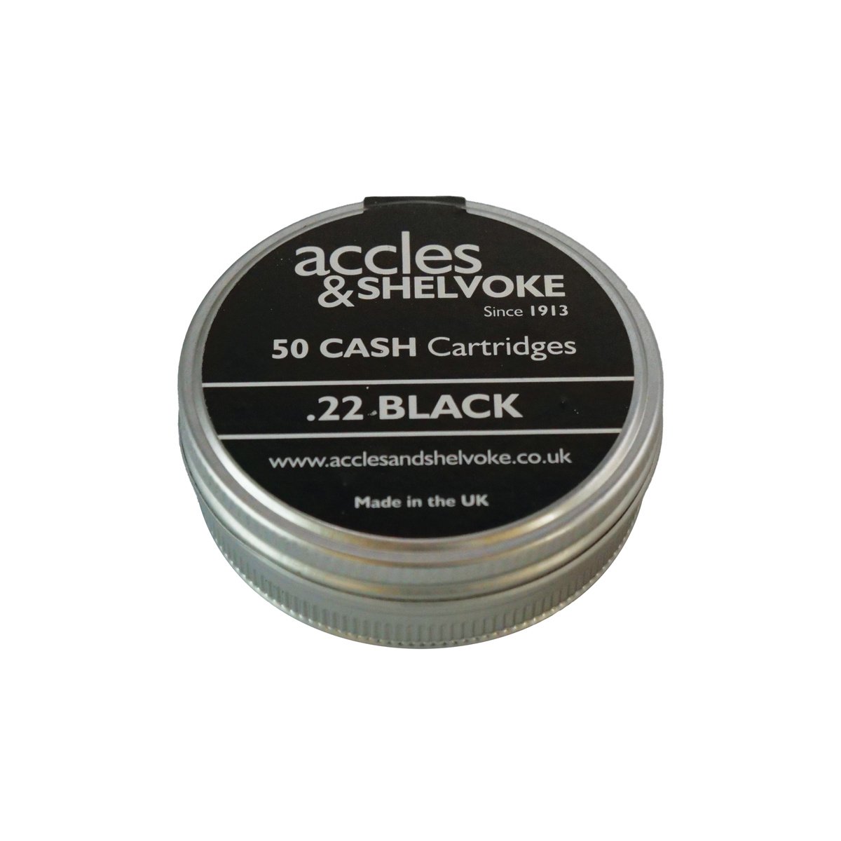 Accles & Shelvoke Cash .22 Black 4.5 Grain Cartridges - Tin of 50