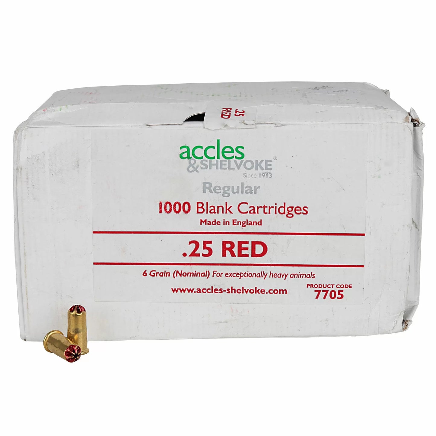 Accles & Shelvoke CASH® .25 Caliber Red 6 Grain Cartridges - 1,000/Box