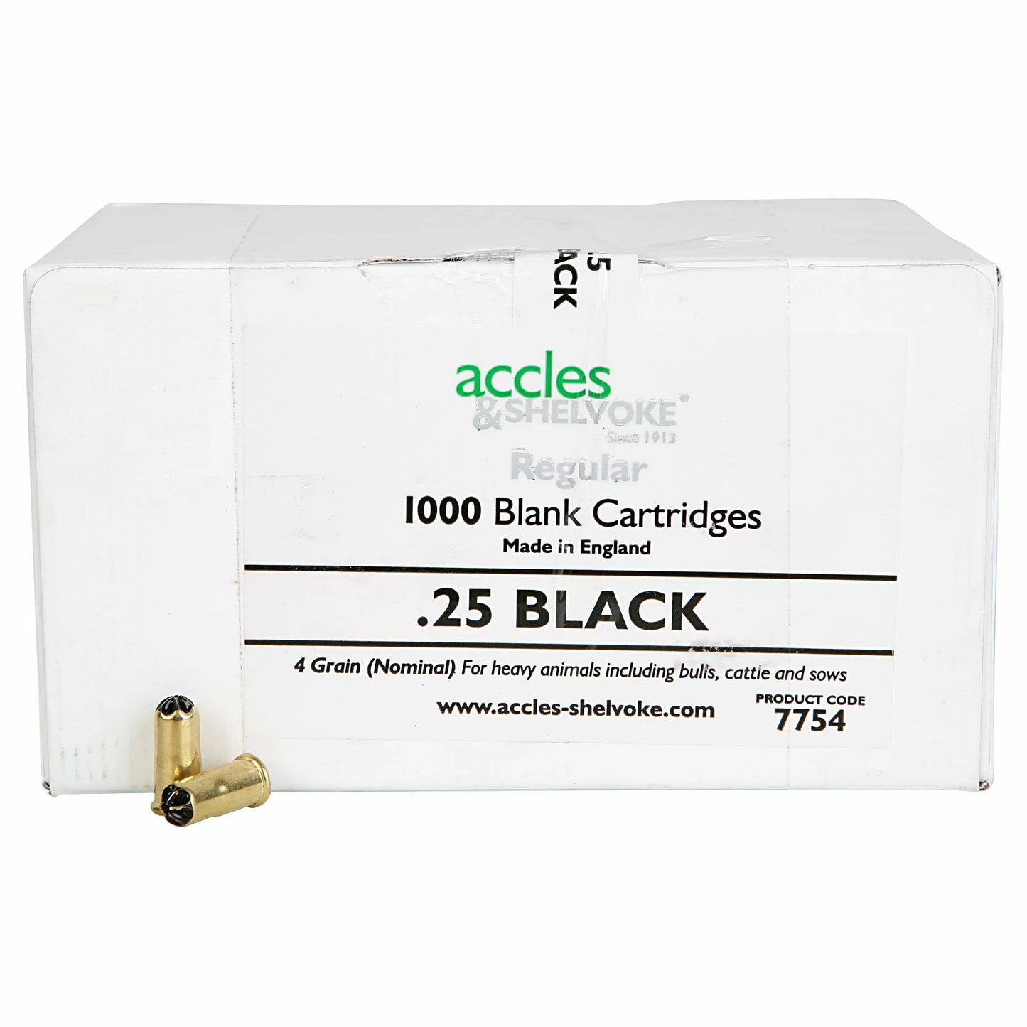 Accles & Shelvoke CASH® .25 Caliber Black 4 Grain Cartridges - 1,000/Box