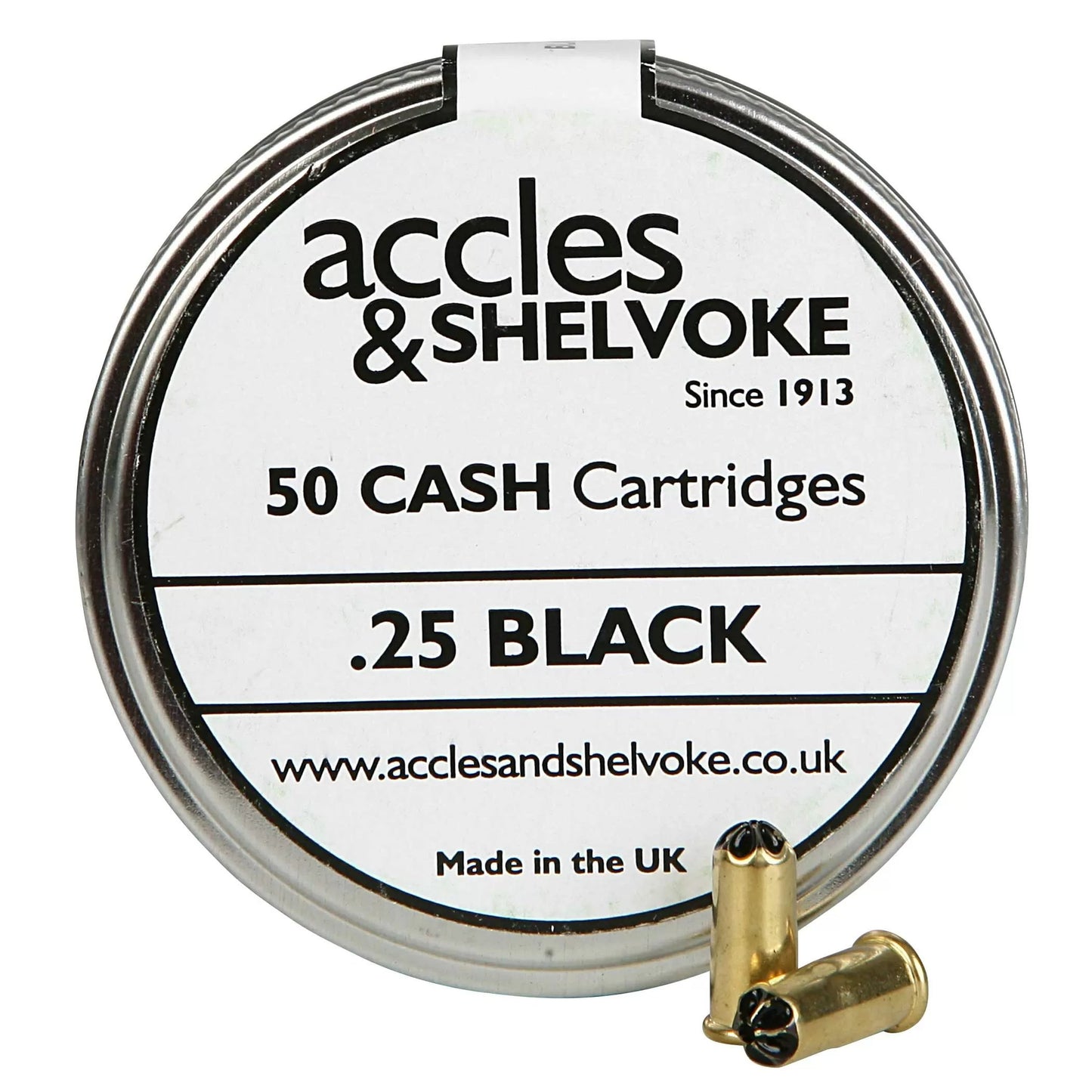 Accles & Shelvoke CASH® .25 Caliber Black 4 Grain Cartridges - 50/Tin