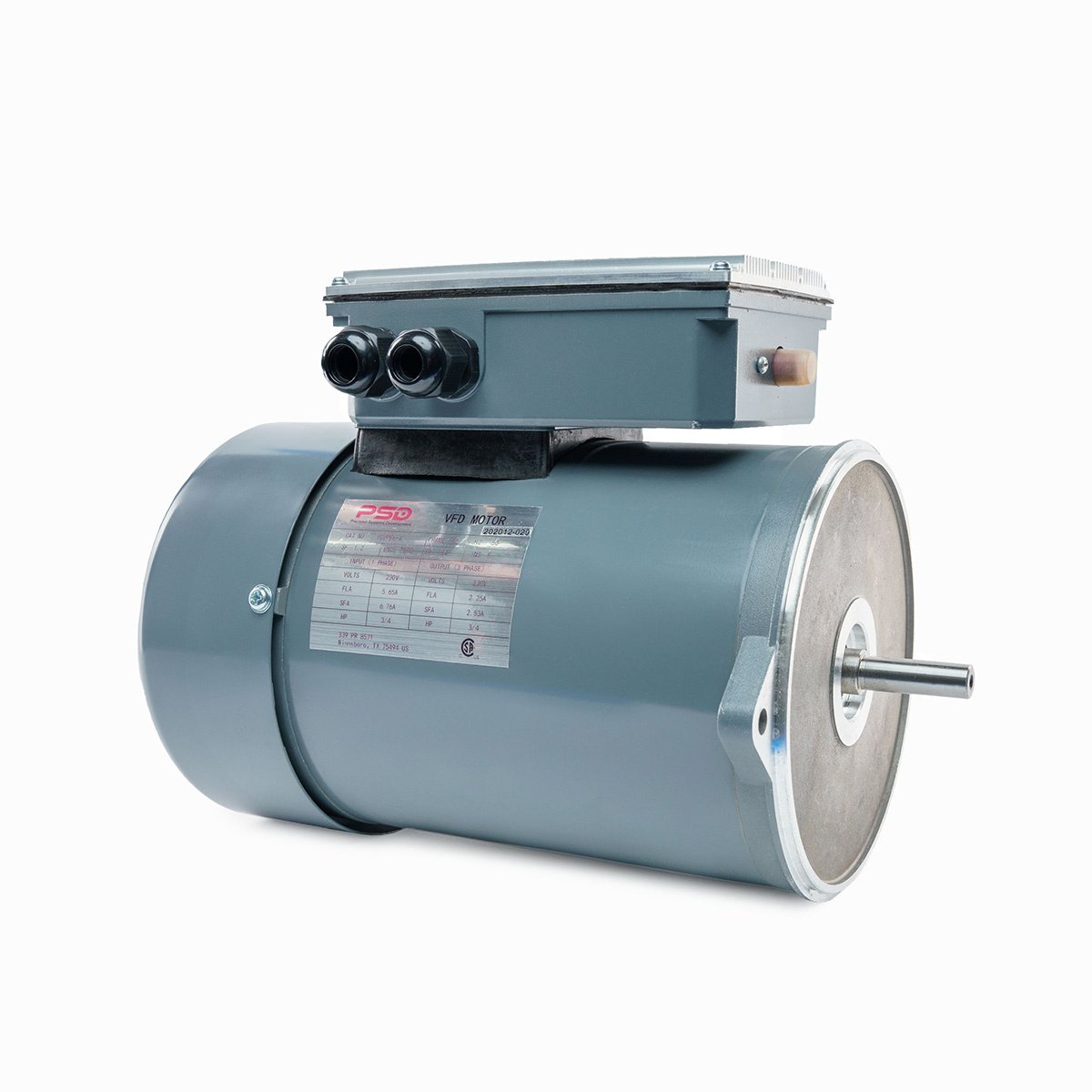 PSD Auger Motor with Built-In VFD, 1/2 HP