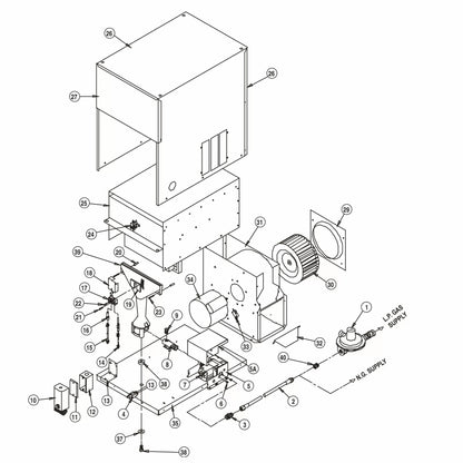 LB ® Classic™ Natural Gas  Pilot Light Ignition Heater  Complete Unit