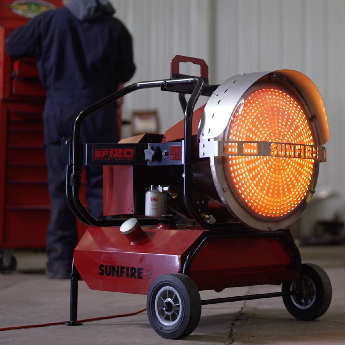 Sunfire SF120 Portable indoor/Outdoor Radiant Diesel/Kerosene Heater - 120,000 BTU