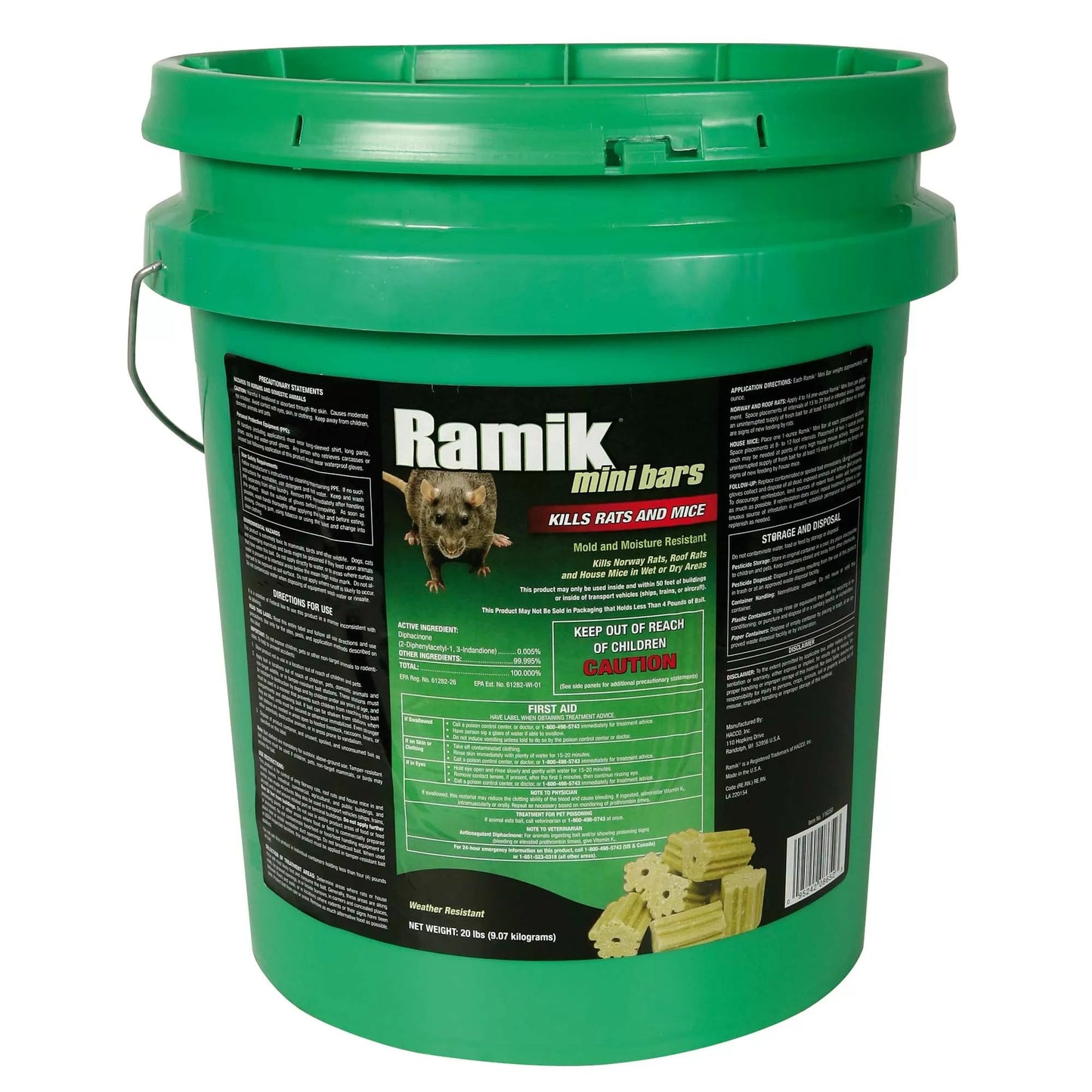 Ramik® Rodenticide - Mini Bars - 20 lbs