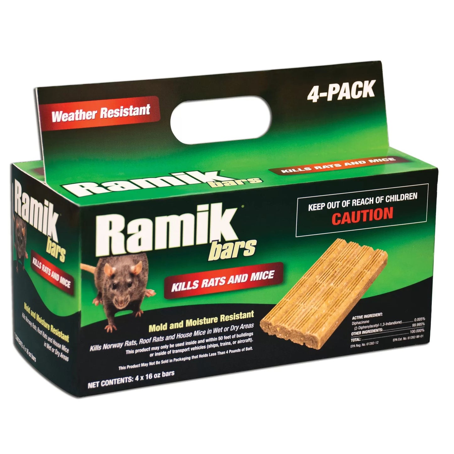 Ramik® Rodenticide Bait Bars - 4 lb. Box