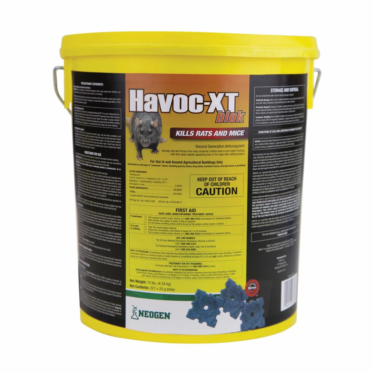 Havoc® XT Rodenticide Bloks - 10 lb Pail