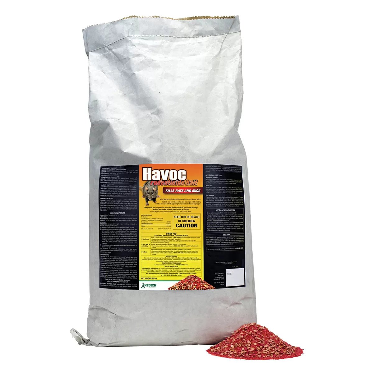 Havoc® Rodenticide Meal Bait - 25 lb Bag