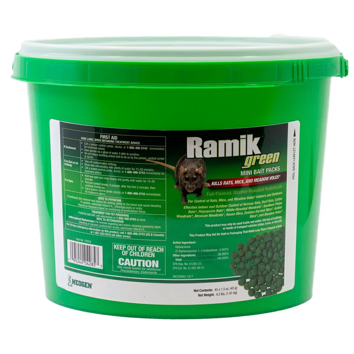 Ramik® Green Mini Bait Packs - 45 x 1.5 oz Packs