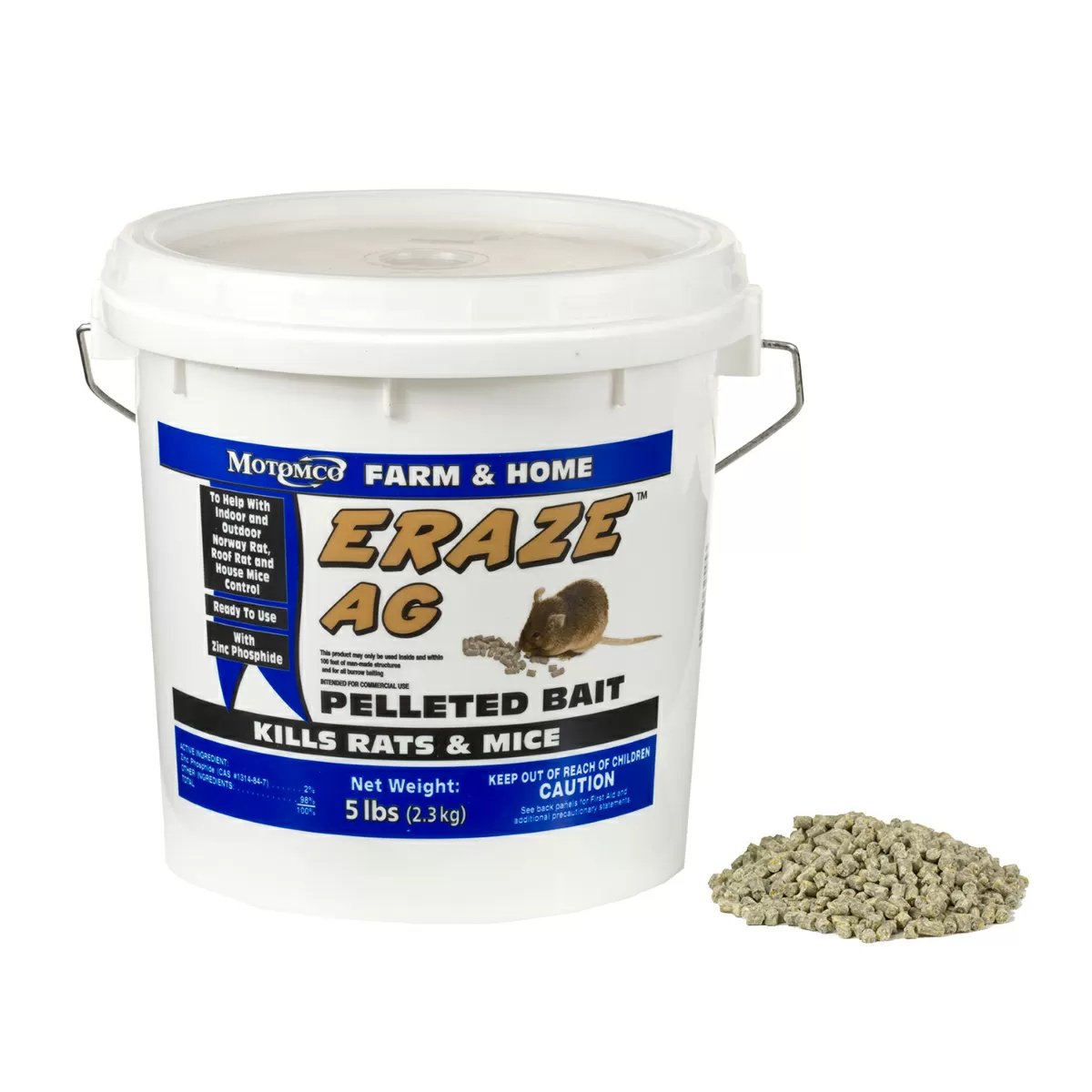 Motomco Eraze™ AG Rodent Pellet Bait Bucket - 5 lbs