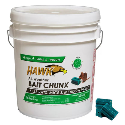 Motomco Hawk® AllWeather Rodent Bait Chunx® Buckets