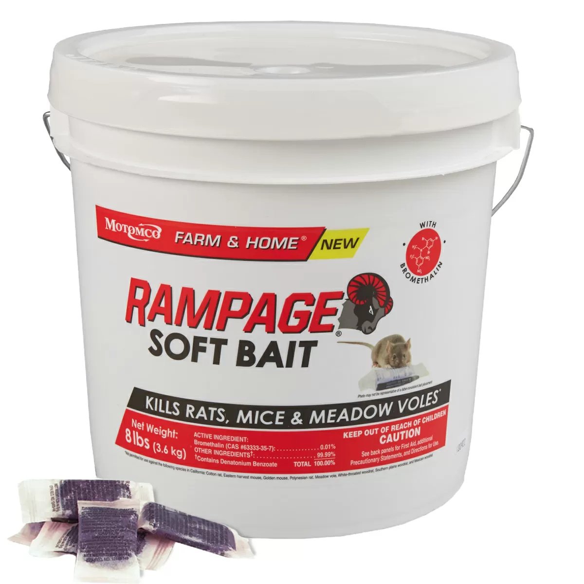 Motomco Rampage® Soft Bait - 8 lb Pail