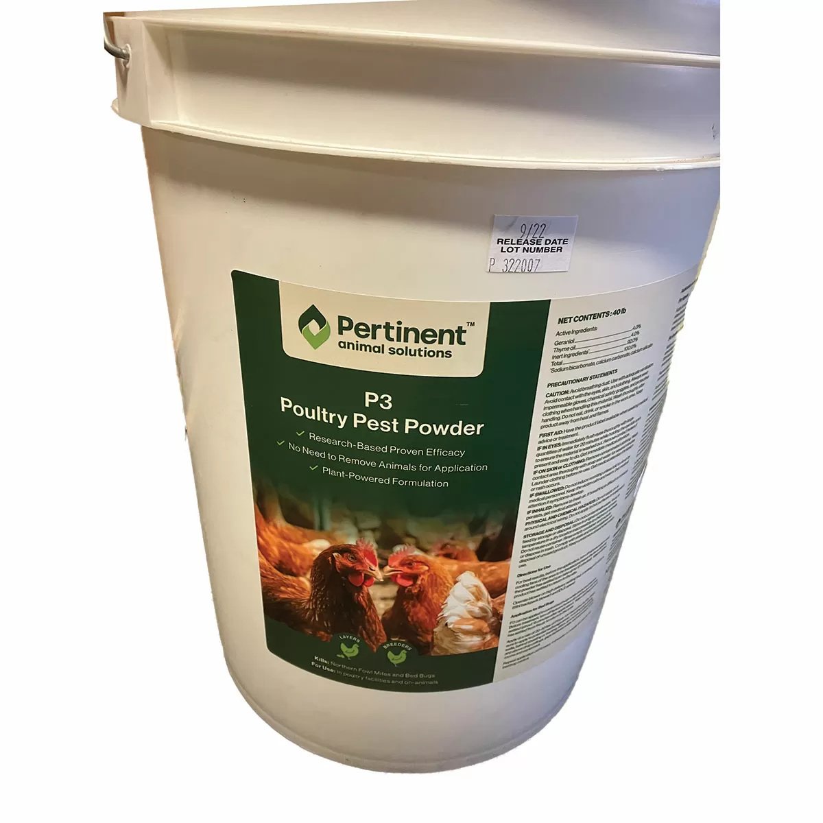 Pertinent P3 Poultry Pest Powder - 40 lb Pail