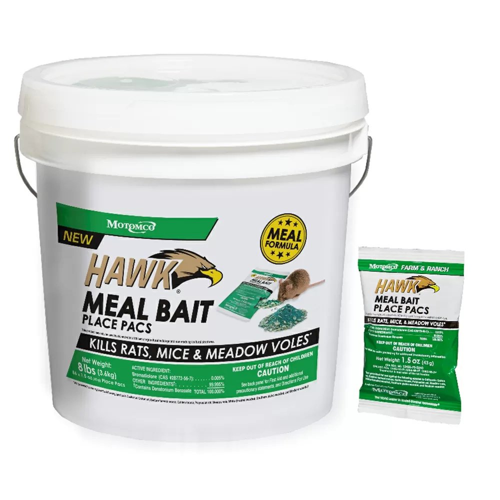 Motomco Hawk® Meal Bait Place Pacs - 8 lb Pail