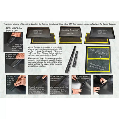 SaniStride® STRIDE Disinfectant Mat WIDE Runner End Piece  Low Profile