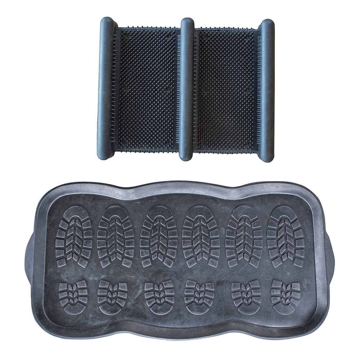 AmeriHome Rubber Boot and Shoe Scraper and Mat