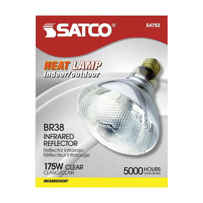 Heavy-Duty Hard Clear Glass Heat Bulb - 175 Watt